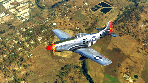 North American P-51D Mustang "Old Crow" metal finish. - for Microsoft Flight Simulator