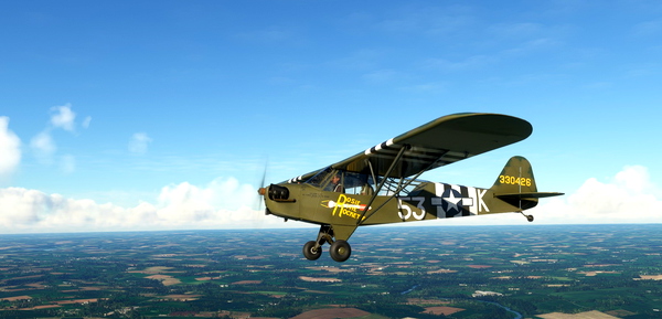 Piper L-4 Grasshopper Rosie the Rocketer - for Microsoft Flight Simulator