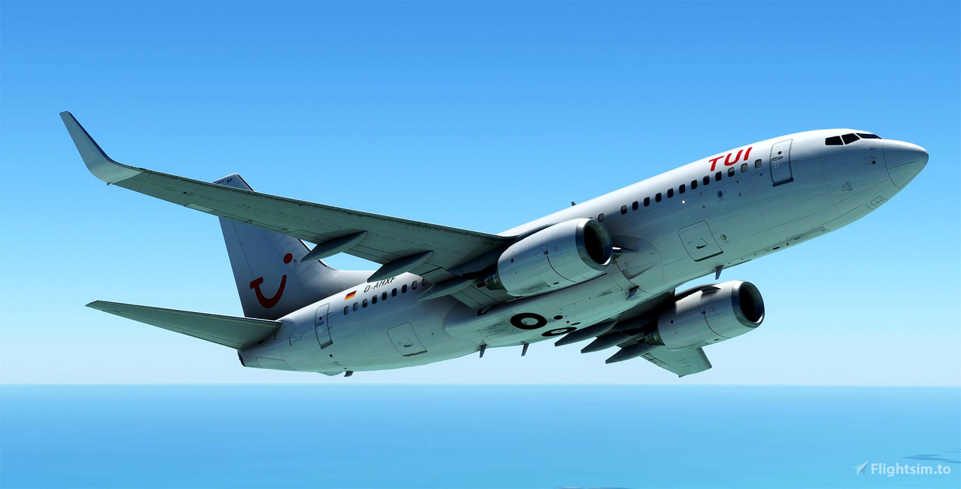 Pmdg 737 700 Tui All White D Ahxf Voor Microsoft Flight Simulator Msfs