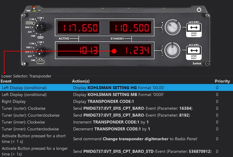 PMDG B737 Logitech Panels SPAD.neXt Profile for Microsoft Flight