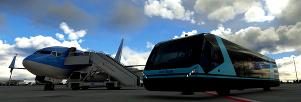 PMDG Vehicles, TUI - Stairs, Bus, Maintenance bus - for Microsoft Flight Simulator