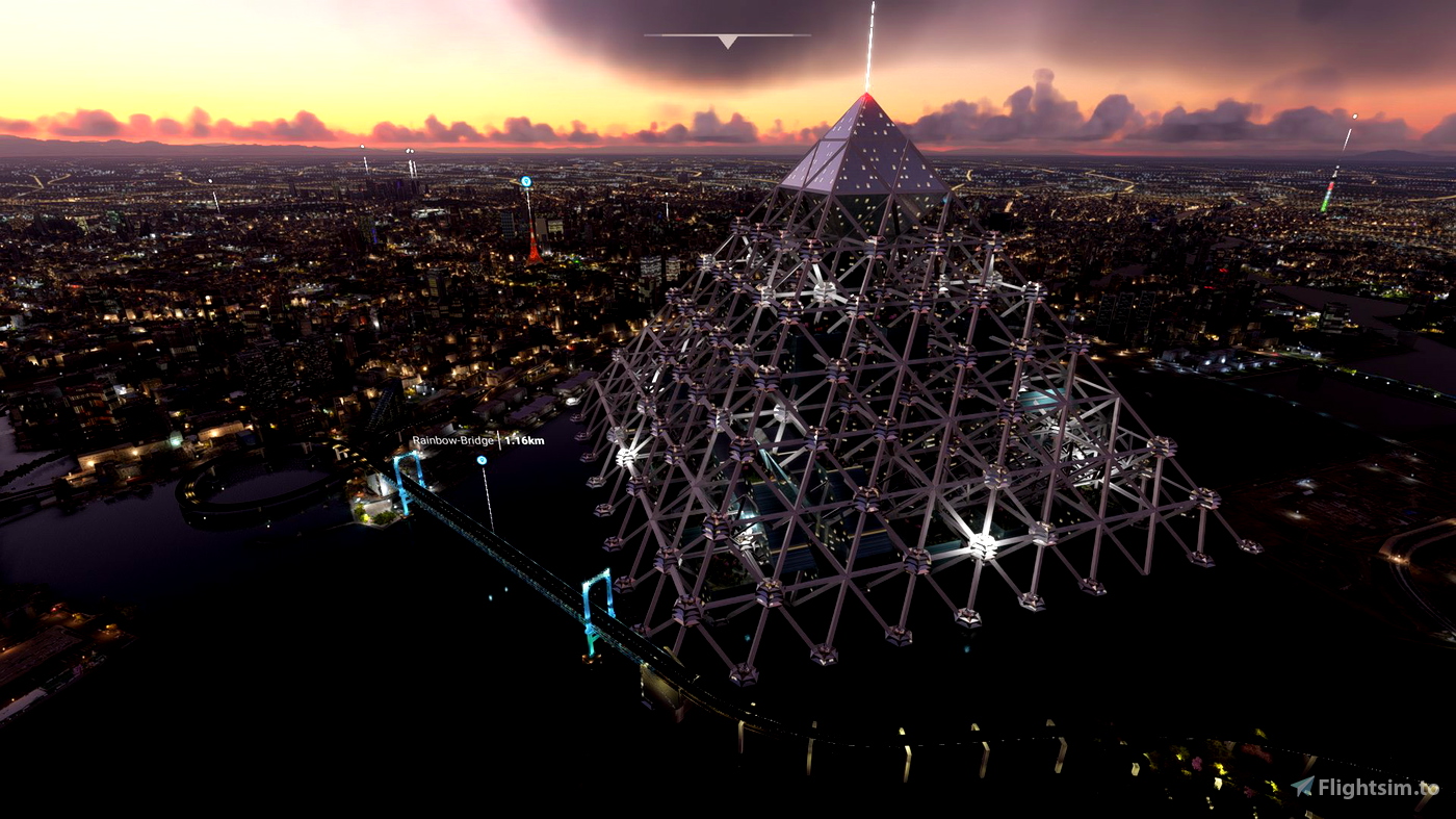 Tokyo's Mega 🔼 Pyramid City for Microsoft Flight Simulator | MSFS