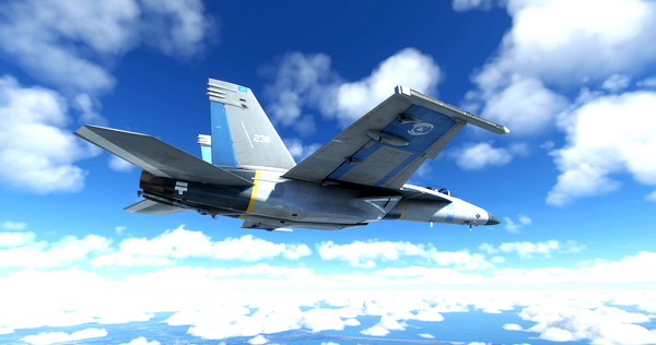 The Expanse - United Nations Navy Paint Scheme for Asobo F/A-18 and Super Warrior Mod - for Microsoft Flight Simulator