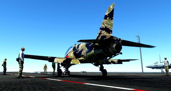 Tiger stripe livery for Indiafoxecho's T-45C Goshawk - for Microsoft Flight Simulator