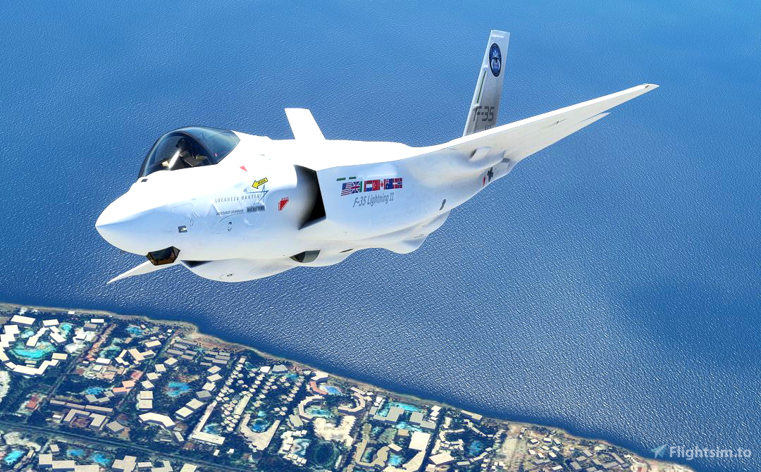 White F-35A Demo fictional paint for Indiafoxecho for Microsoft Flight  Simulator | MSFS