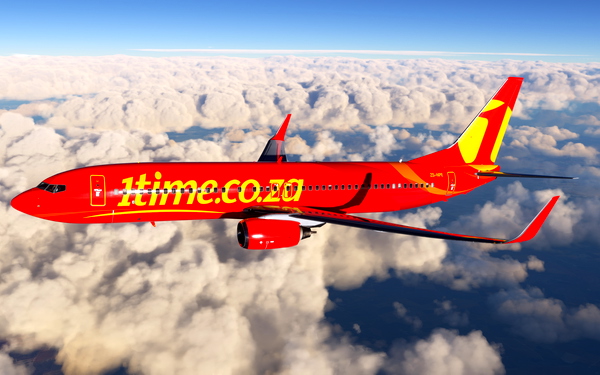 1Time Airlines Boeing 737-800 PMDG ZS-NPE Fictional - for Microsoft Flight Simulator