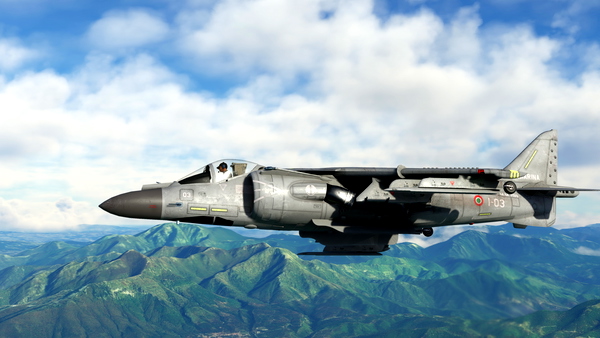 McDonnell-Douglas AV-8B+ Harrier II Italian Navy GAI "Wolves" #03 and #07 - for Microsoft Flight Simulator