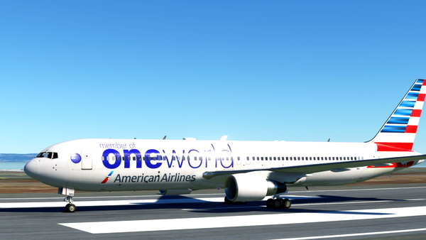 CaptainSim Boeing 767-300ER American Airlines OneWorld N343AN - for Microsoft Flight Simulator