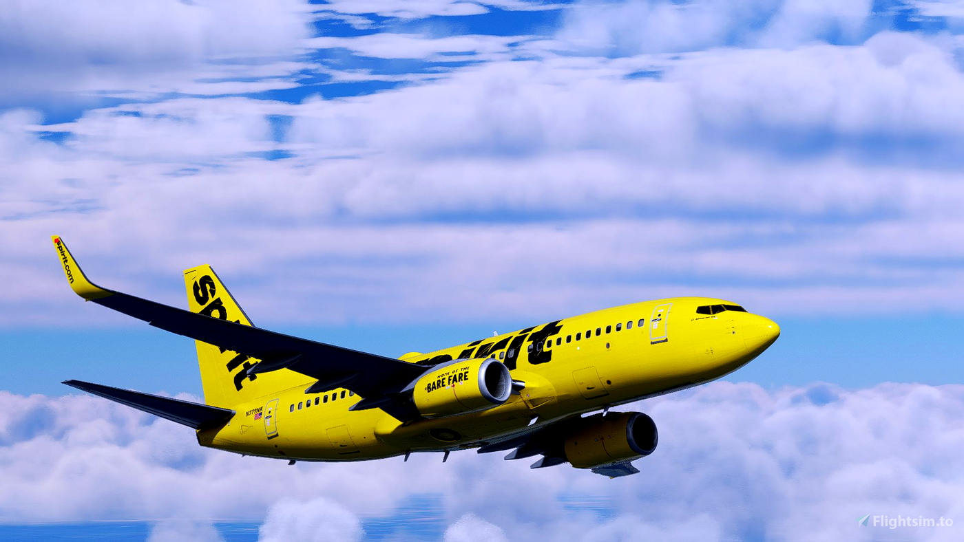 737700 Spirit Airlines (N779NK) for Microsoft Flight Simulator MSFS