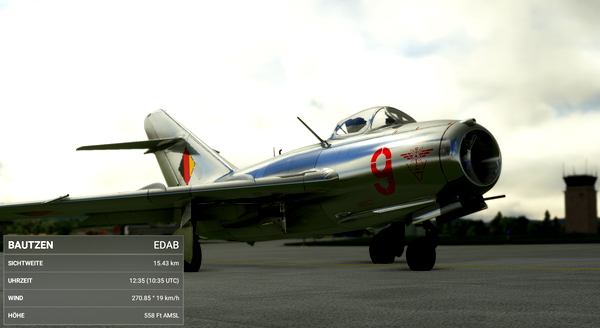 Aerosoar MiG-15 DDR "first red 9" - for Microsoft Flight Simulator