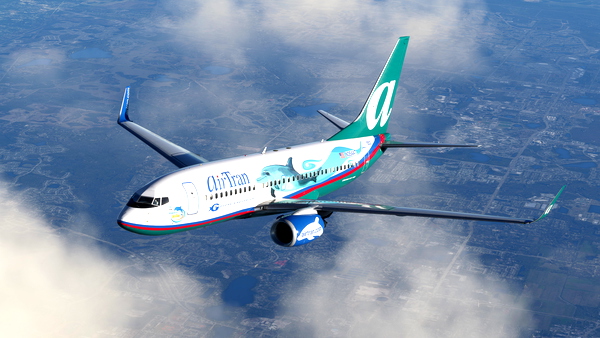 AirTran (GA Aquarium / Dolphin Tales) - PMDG 737-700 - for Microsoft Flight Simulator