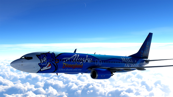 Alaska Airlines "Make a Wish" 737-800 Scimitar Livery - for Microsoft Flight Simulator