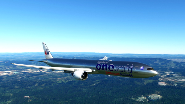 AMERICAN AIRLINES OLD METALIC 8K 777-300 - for Microsoft Flight Simulator