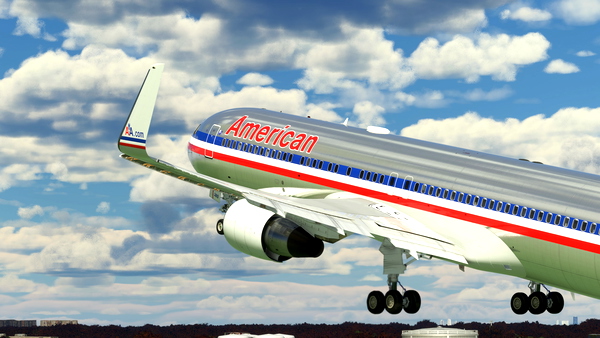 American (Bare Metal) (Winglets) - CS 767-300 - for Microsoft Flight Simulator