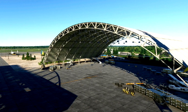 AN-225 exclude (remove) from UKKM Hostomel (Kyiv/Antonov-2) GazSim scenery - for Microsoft Flight Simulator