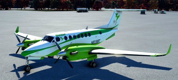 Analog and Asobo default King Air 350i Binter - for Microsoft Flight Simulator