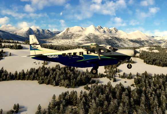 Asobo and Black Square C208 Alaska Air Transit N646AT - for Microsoft Flight Simulator
