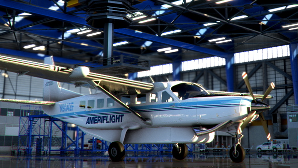 Asobo and Black Square Cessna Caravan 208 B "N9642F" AMERIFLIGHT - for Microsoft Flight Simulator