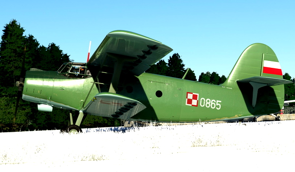 Asobo Antonov AN-2 Poland 0865 (Steam Gauges/Shiny finish) - for Microsoft Flight Simulator