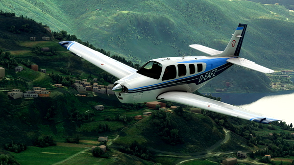 Asobo Beechcraft Bonanza G36 - Livery D-EAFZ Blue (fictional) - for Microsoft Flight Simulator