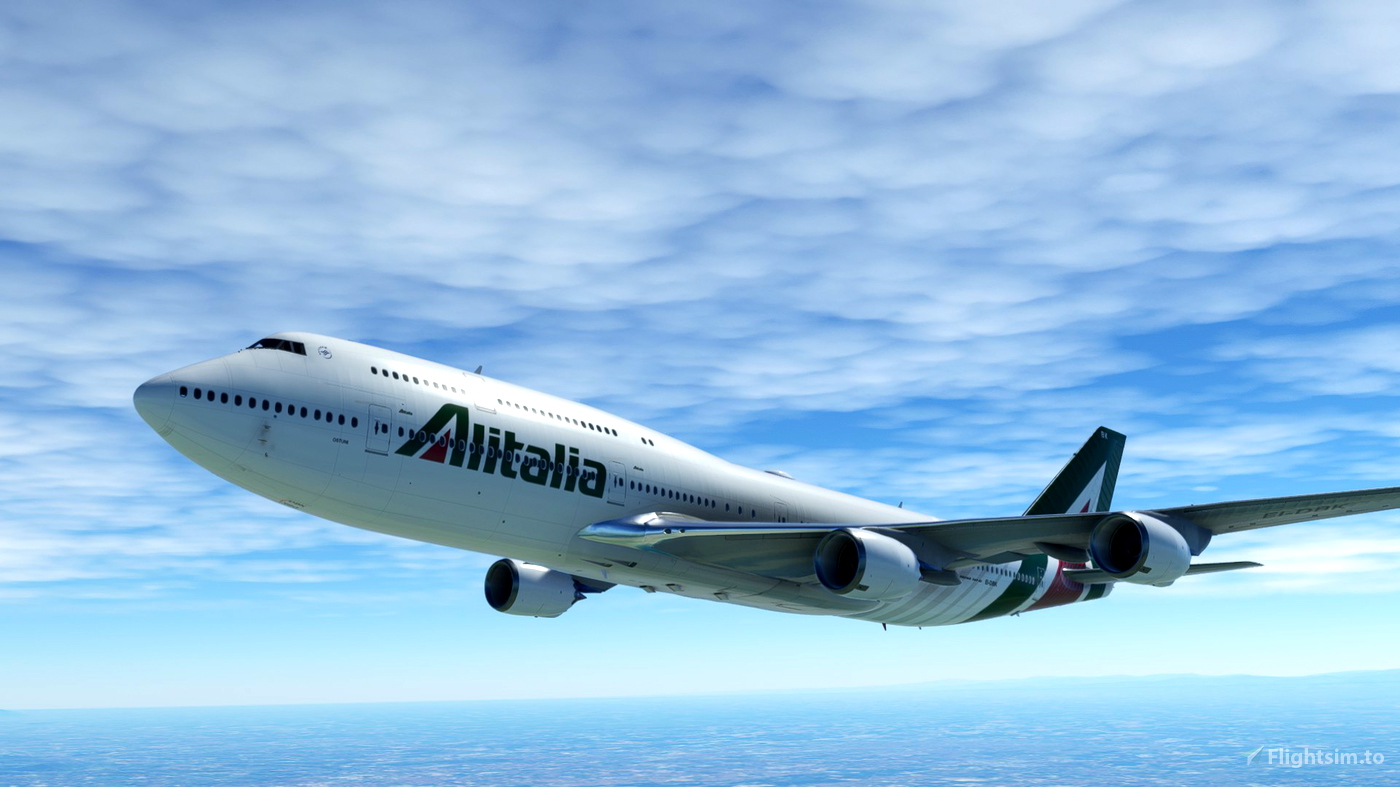 Asobo Boeing 747-8i Alitalia New 4K for Microsoft Flight Simulator | MSFS