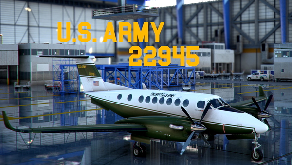 Asobo King Air 350i U.S. ARMY "22945" - for Microsoft Flight Simulator
