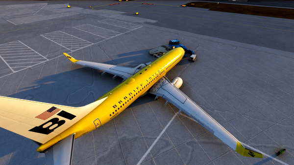 B737-800 BRANIFF (YELLOW) - for Microsoft Flight Simulator