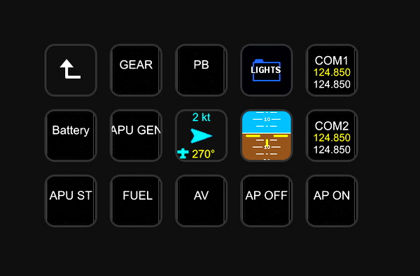 Basic Stream Deck Plane Control (BSDPC) (5x3) - for Microsoft Flight Simulator