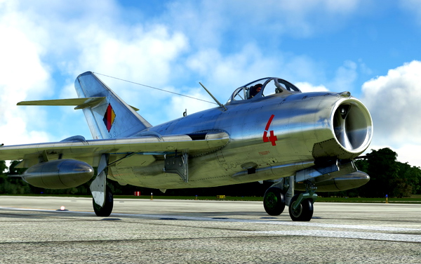Bear Studios MiG-15Bis GDR-Air Force red "4" - for Microsoft Flight Simulator
