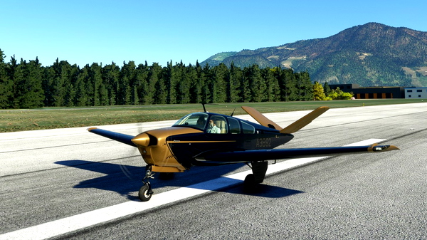 Beechcraft Bonanza V35B in Dark Blue and Gold - for Microsoft Flight Simulator