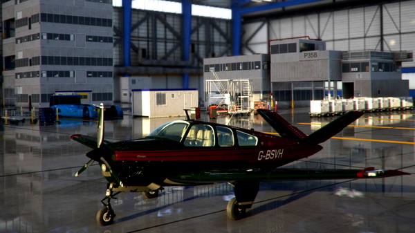 Beechcraft Bonanza V35B in Dark Green and Red - for Microsoft Flight Simulator