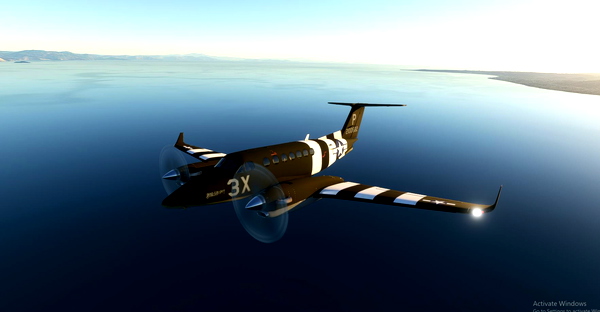 Beechcraft King Air 350i Invasion Stripes - for Microsoft Flight Simulator