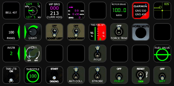Bell 407 StreamDeck XL Profile - for Microsoft Flight Simulator