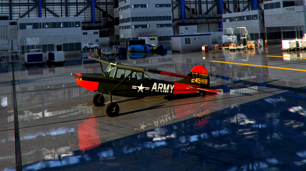 Bird Dog L19 ARMY green livery with bush wheels - for Microsoft Flight Simulator