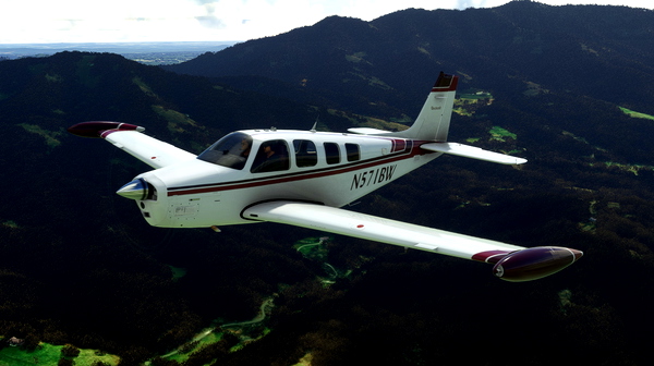 Black Square Analog A36 Bonanza Classic Reds - for Microsoft Flight Simulator