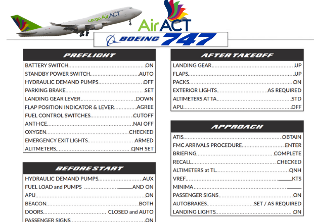 Salty Simulations B747-8 - Checklists Add-Ons For Microsoft Flight ...