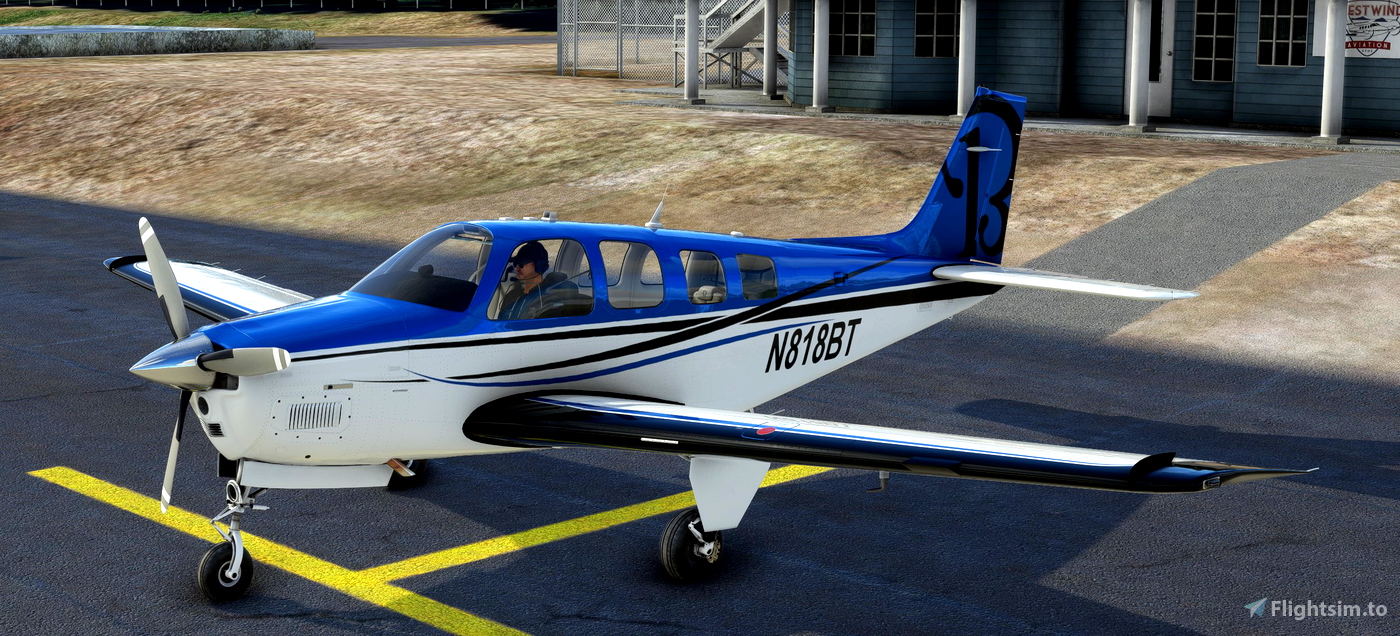 Bonanza Modern Blue   N62jr For Microsoft Flight Simulator 