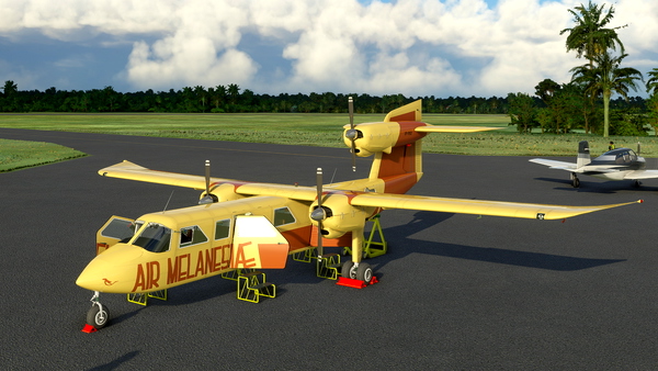 Britten-Norman BN-2A Mk III-1 Trislander Air Melanesiae (#349) VP-PAO 1973 livery - for Microsoft Flight Simulator