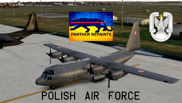 C-130 Captain Exterior Polish Air Force, AC 1505 - for Microsoft Flight Simulator