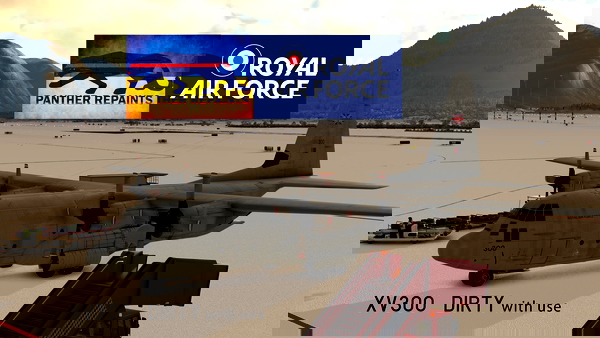 C-130 Captain Exterior RAF XV300 Dirty & Worn Looking - for Microsoft Flight Simulator