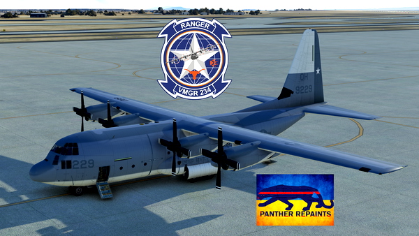 C-130 Captain Exterior United States Marines-VMGR-254, AC 169229 - for Microsoft Flight Simulator