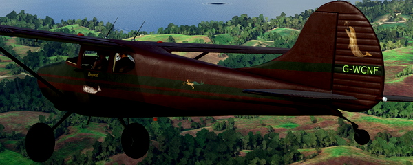 C170B bushwheel red-green-brown "Pequod" G-WCNF - for Microsoft Flight Simulator
