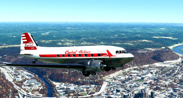 Capital Airlines DC-3 "City of Charleston" - for Microsoft Flight Simulator