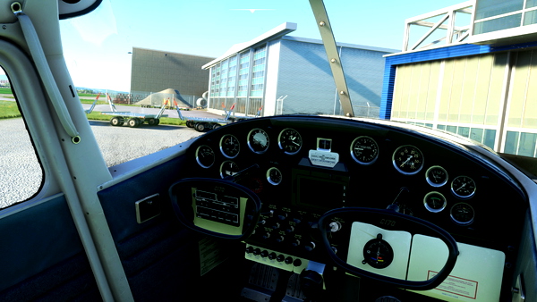 Carenado Cessna C170B - Dark Interior with Black and Chrome panel - for Microsoft Flight Simulator