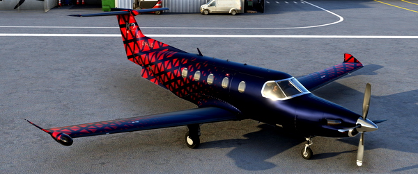 Carenado Pilatus PC-12 - Red Triangle - for Microsoft Flight Simulator