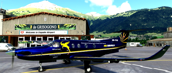 Carenado Pilatus PC-12 "HB-FVD" Air Corviglia (2013-2015 Paint scheme) - for Microsoft Flight Simulator