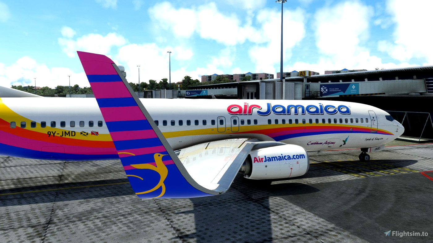 Caribbean Airlines "Air Jamaica" PMDG 737800 (9YJMD) for Microsoft
