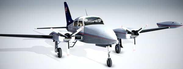 Cessna 310 YU-BLK JAT retro livery - for Microsoft Flight Simulator