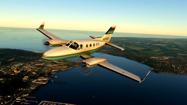 Cessna 414AW Retro N3752C with interior - for Microsoft Flight Simulator