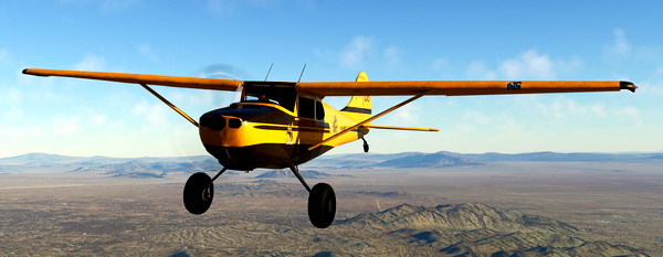 Cessna C170B Backcountry yellow brown N-681J - for Microsoft Flight Simulator